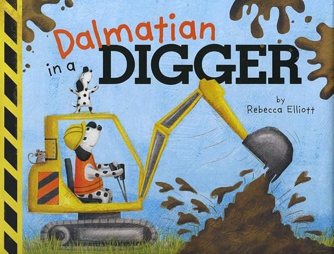 Dalmatian in a Digger